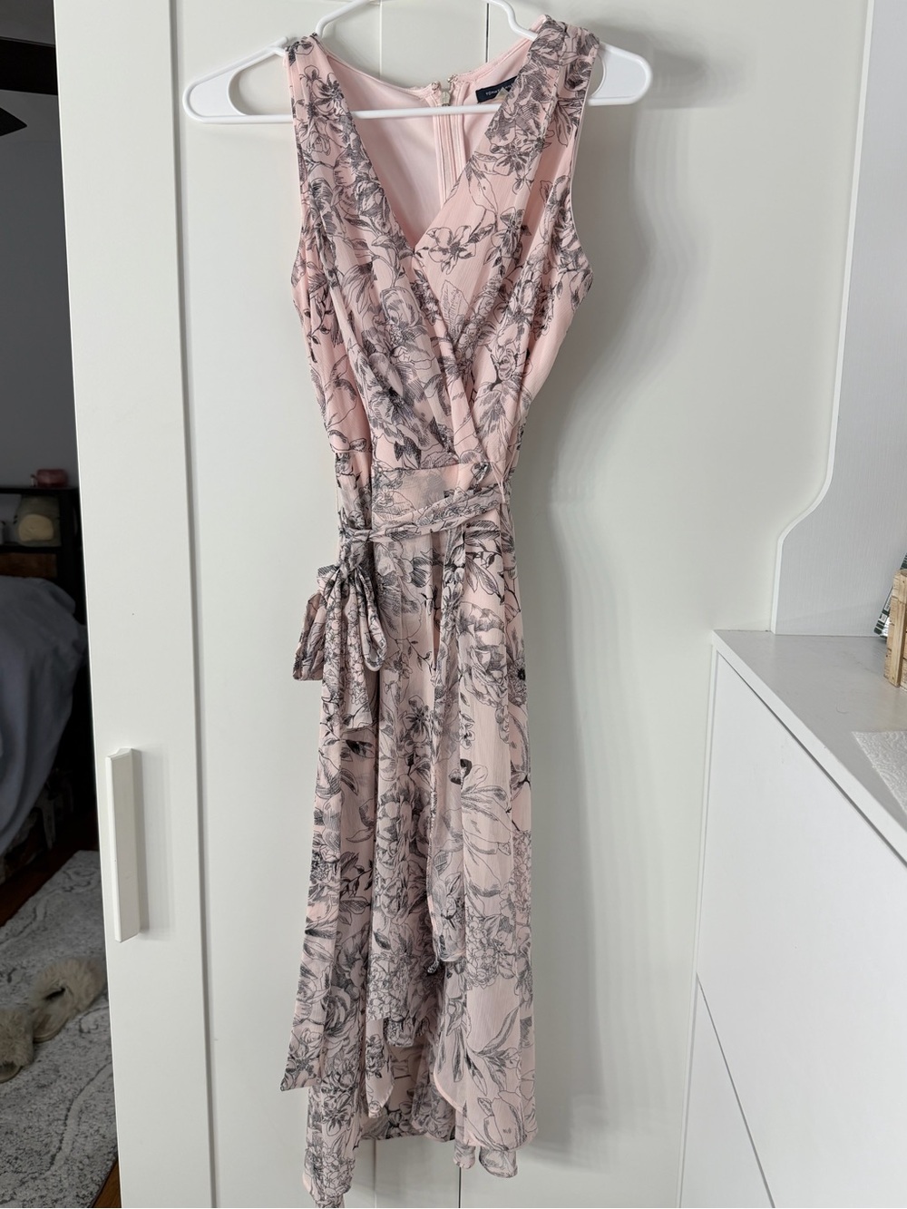 Tommy Hilfiger Pink Floral Wrap High-Low Dress - Picture 2 of 7